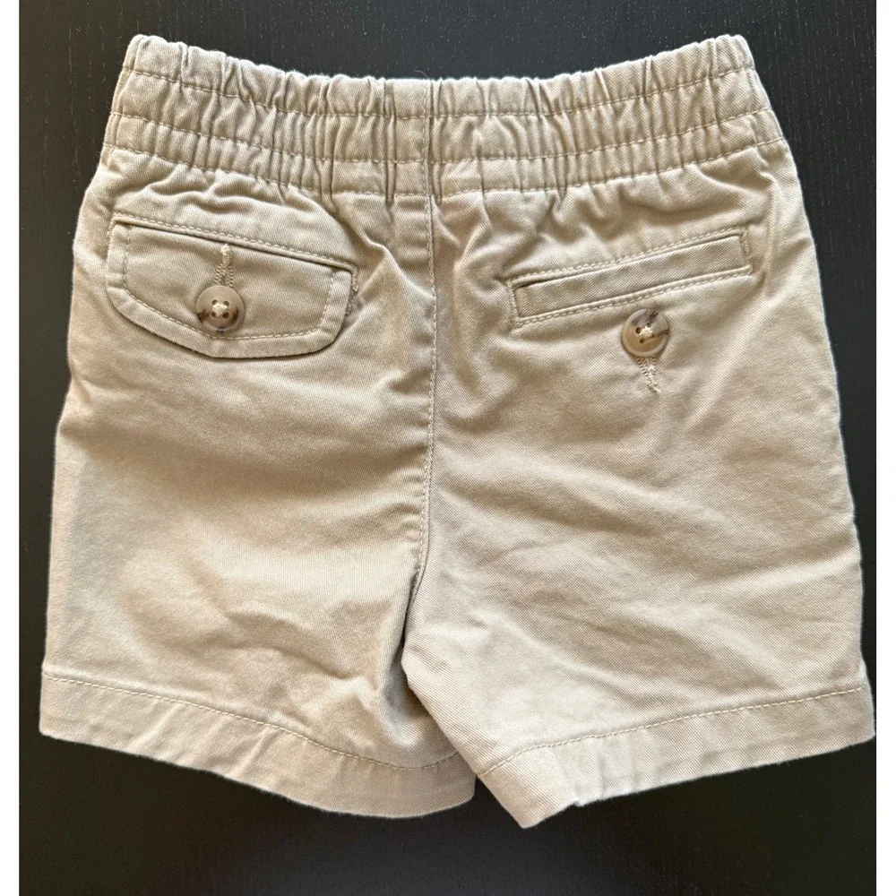 Ralph Lauren Baby Khaki Short Size 3 Months Tan Cotton Stretch Infant Resortwear